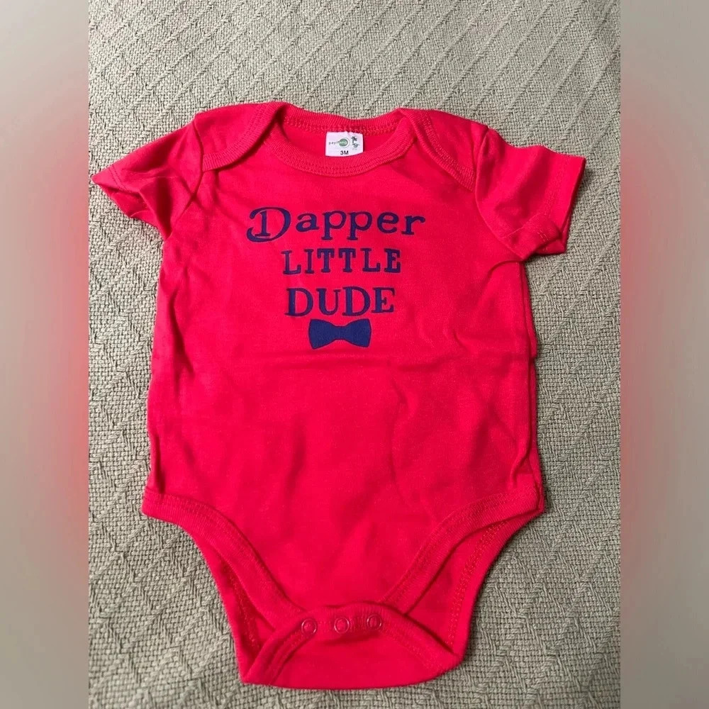 NWT Set of 5 baby boy onesies, 3 mo, red blue - Picture 7 of 7